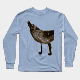 Totem Yukon Black Wolf Long Sleeve T-Shirt